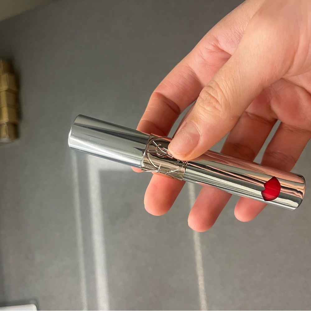 YSL Silver and Red Lipstick